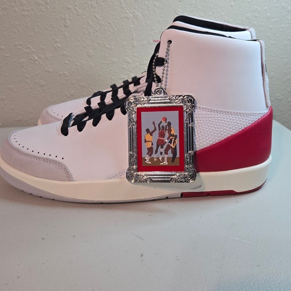 Nike Air Jordan 2 x Nina Chanel Abney in White and Gym Red Women's Size 9.5 - Picture 4 of 8